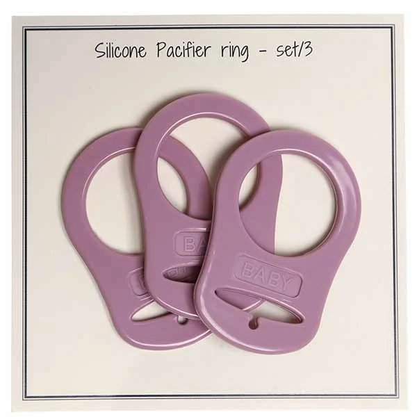 Go Handmade Silikone Suttekæde Adapter 3 stk Ensfarvet